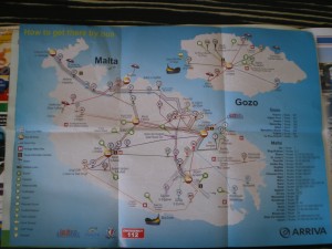 Автобусные маршруты по Мальте